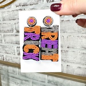 ✨NEW✨Trick or Treat Beaded Earrings!🎃🖤🧡💜